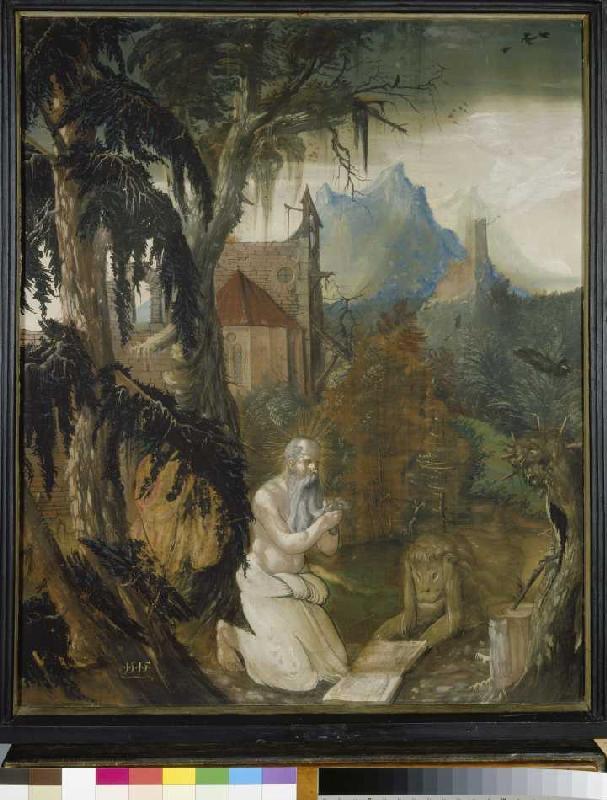 Saint Jérôme dans la contrée sauvage à Hans Leu (cercle)