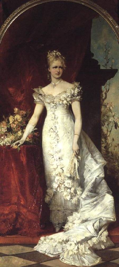 Crown Princess Stephanie of Belgium consort to Crown Prince Rudolf of Austria (1858-89) à Hans Makart