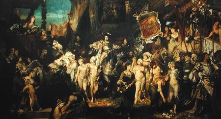 The Entrance of Emperor Charles V (1500-58) into Antwerp in 1520, 1878 à Hans Makart
