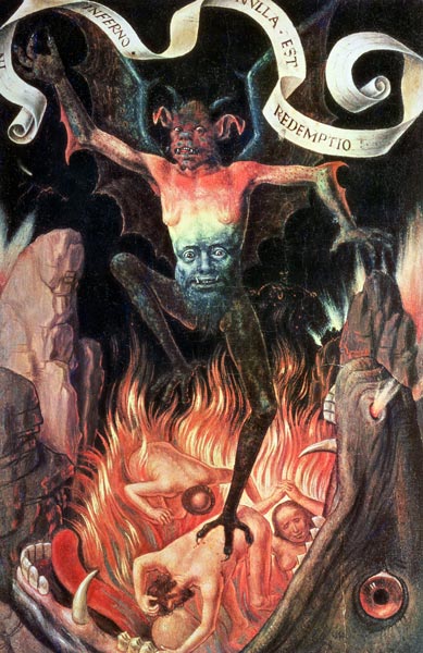 Hell, right hand panel from the Triptych of Earthly Vanity and Divine Salvation à Hans Memling