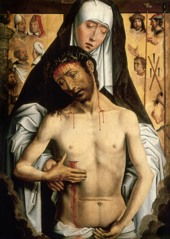 The Man of Sorrows in the Arms of the Virgin à Hans Memling