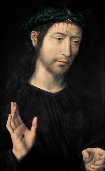 The Man of Sorrows Blessing à Hans Memling