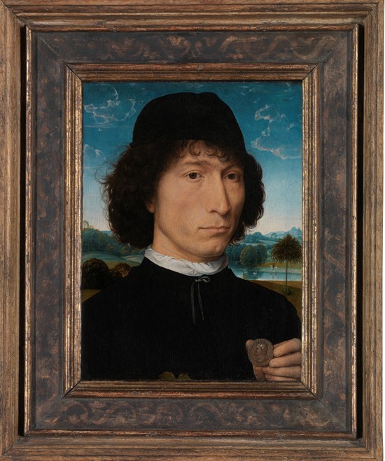 Portrait of a Man with a Roman Medal à Hans Memling