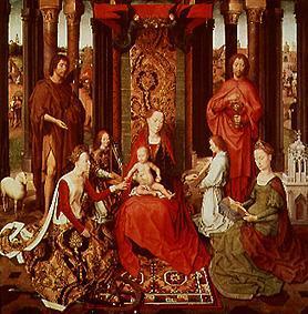 le mariage mystique  Sainte Catherine.madonne,les deux Jean,Catherine, Ange