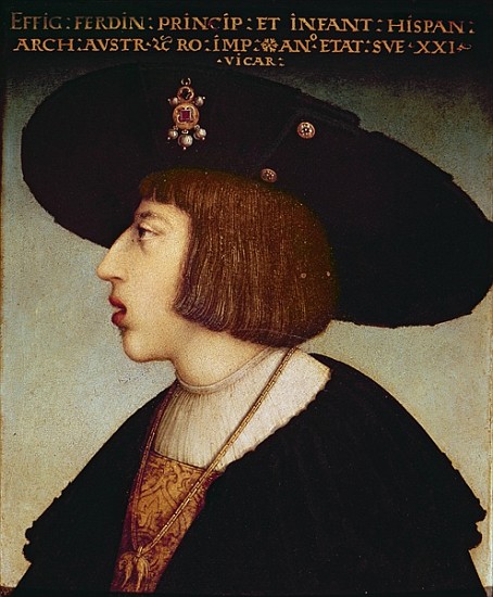 Portrait of Ferdinand I, Holy Roman Emperor à Hans or Johan Maler