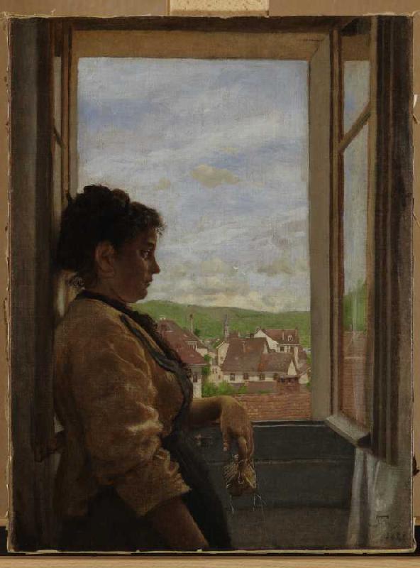 Am Fenster à Hans Thoma