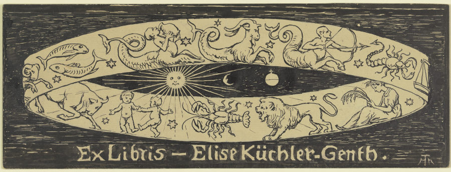 Exlibris Elise Küchler-Genth à Hans Thoma