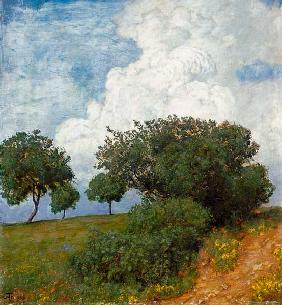 Paysage avec le nuage