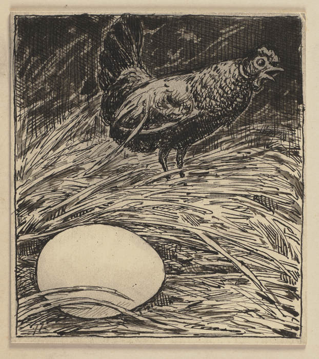 Drawing for the primer: egg à Hans Thoma