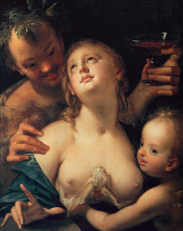Bacchus, Venus and Cupid à Hans von Aachen