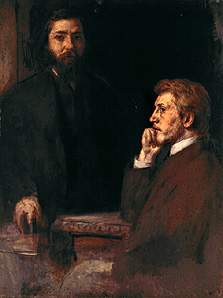 double portrait de Adolf Hildebrand et Charles Grant. à Hans von Marées