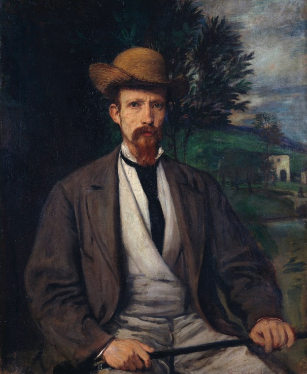 Self-Portrait with Yellow Hat à Hans von Marées