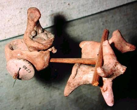 Model of a cart pulled by two oxen, from Mohenjo-Daro, Indus Valley, Pakistan à Harappan