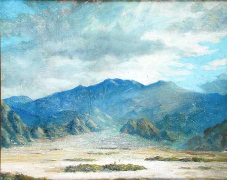California Desert Scene (oi on canvas) à Harold Arthur Streator