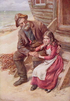 Peggotty and Little Emily, illustration for 'Character Sketches from Dickens' compiled by B.W. Matz, à Harold Copping