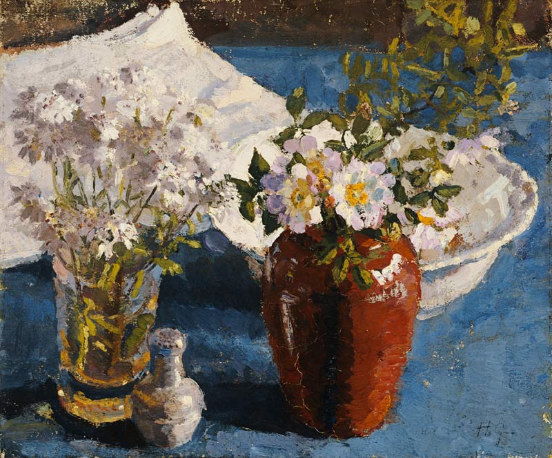 Stillleben mit Blumen in einer Vase à Harold Gilman