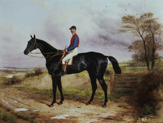 Earl Poulett's "The Lamb" , Winner of the Grand National, with Mr.George Ede à Harry Hall
