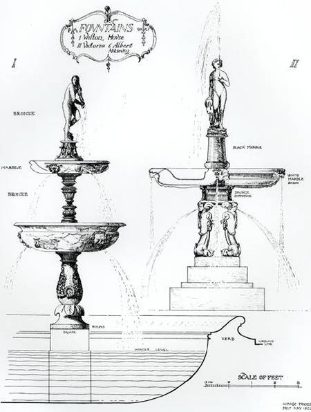 Fountains, Wilton House, Wiltshire and Victoria and Albert Museum, London à Harry Inigo Triggs