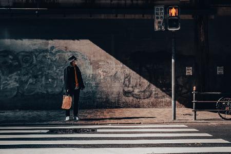 Waiting for the traffic light