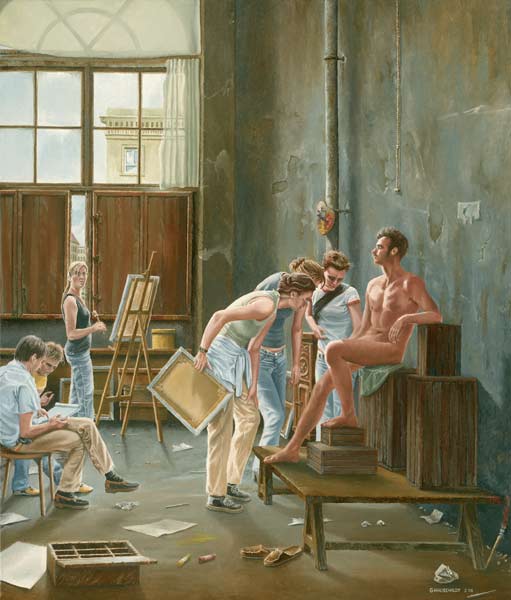Malschüler im Atelier von David (nach Cocherau) à Günther Hauschildt
