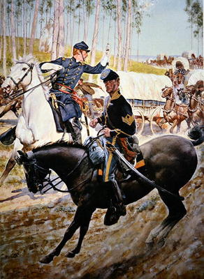 Federal Uniforms of the 1863: Cavalry Sergeant and Ordnance Officer (oil on canvas) à H.C. McBarron