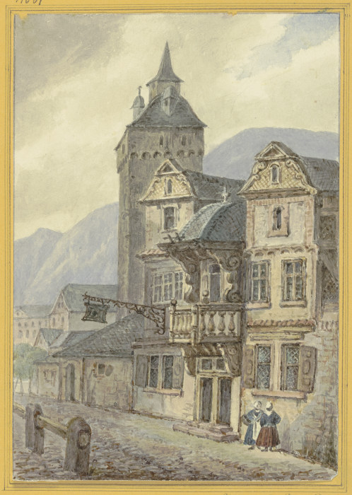 Old houses and a tower à Hector von Günderrode