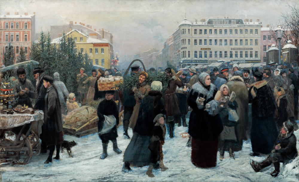 Weihnachtsmarkt à Heinrich Genrich Matwejetisch Maniser