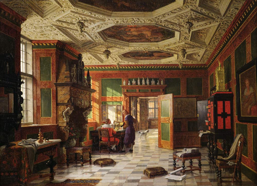 Interior of the Rosenburg Palace, Copenhagen à Heinrich Hansen