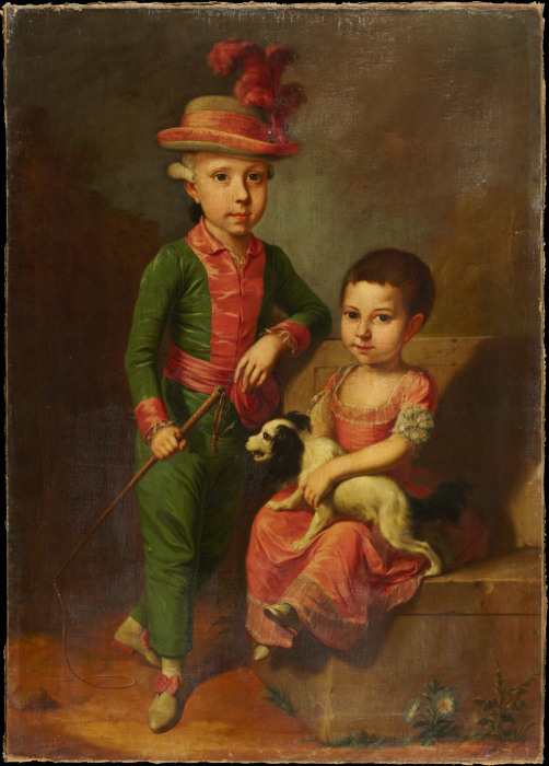 Double Portrait of Johann Georg von Holzhausen (1771-1846) and His Sister Henriette (1773-1834) à Heinrich Jacob Tischbein