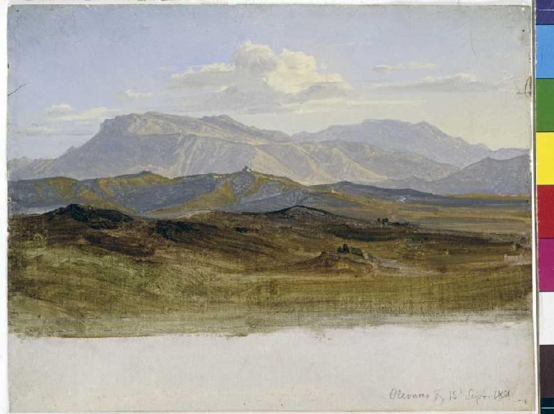 Landschaftsstudie aus den Sabinerbergen à Heinrich Reinhold