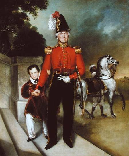 General Sir James Dennis (1778-1855) with his son à Heinrich Schaeffer
