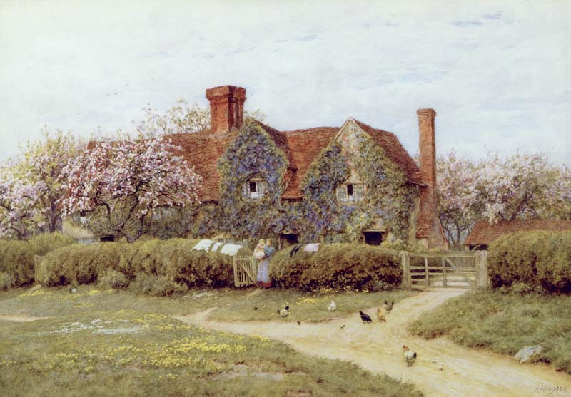 A Buckinghamshire House at Penstreet à Helen Allingham