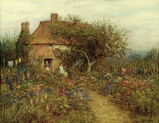 A Cottage near Brook, Witley, Surrey à Helen Allingham