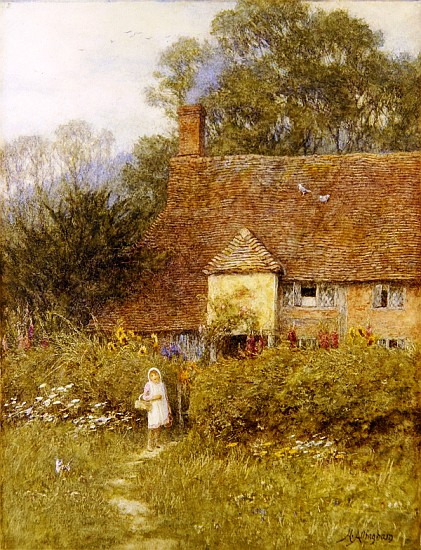 By the Cottage Gate à Helen Allingham