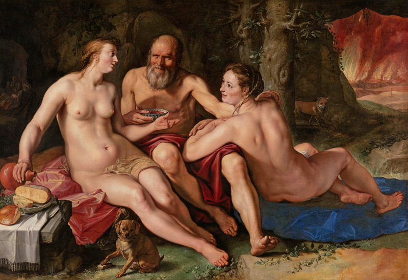 Lot and his Daughters à Hendrick Goltzius
