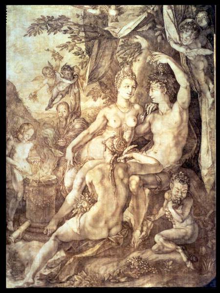 Bacchus, Venus and Ceres à Hendrick Goltzius