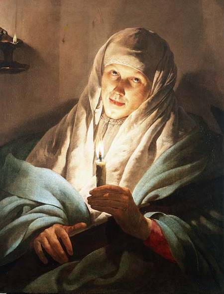 A Woman with a Candle and Cross à Hendrick ter Brugghen