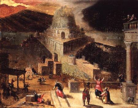 The Destruction of the Tower of Babel (panel) à Hendrick van Cleve
