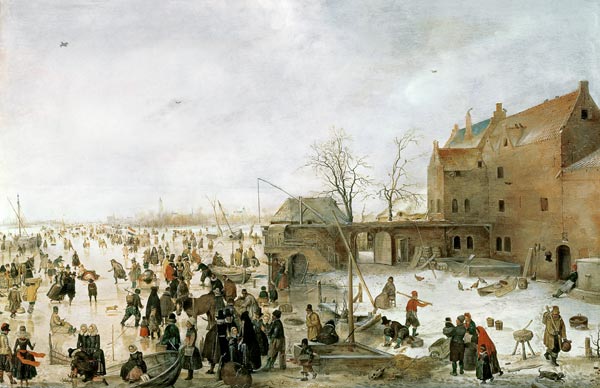 A Scene on the Ice near a Town à Hendrik Averkamp