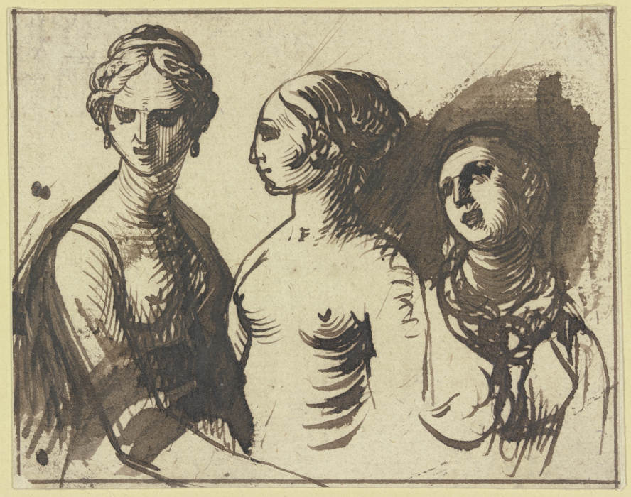 Drei weibliche Halbfiguren à Hendrik Goudt