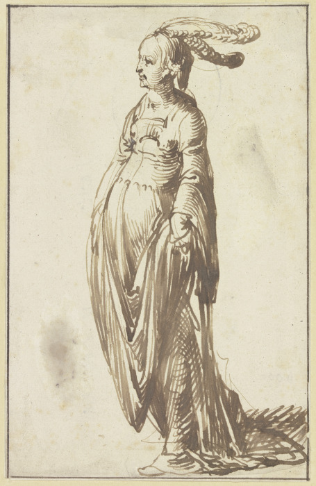 Garbed woman à Hendrik Goudt