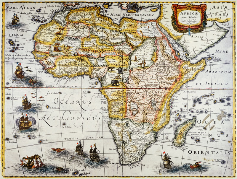 Africa, Map à Hendrik Hondius