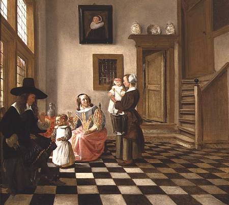 A Family in an Interior à Hendrik van der Burgh