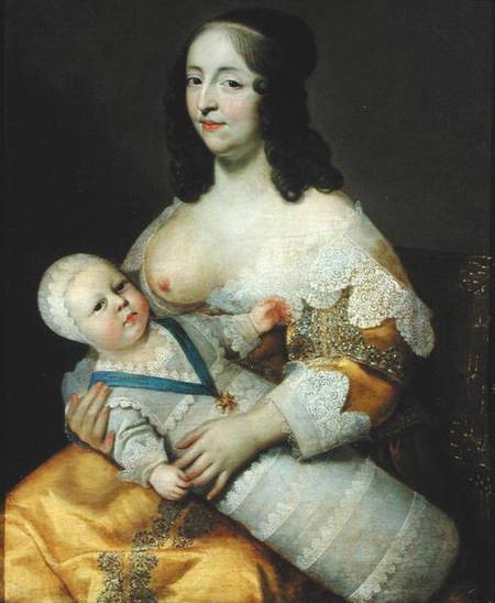 The Dauphin Louis of France (1638-1715) and his Nursemaid, Dame Longuet de la Giraudiere à Henri & Charles Beaubrun