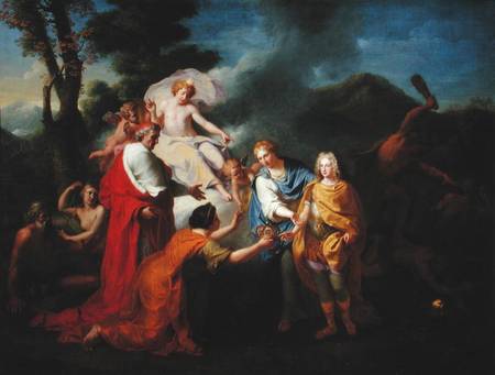 Allegory of the Recognition of Philippe de France (1683-1746) Duke of Anjou as King of Spain, 24th N à Henri Antoine de Favanne