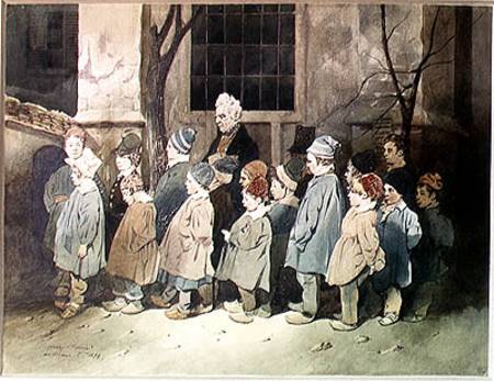 Schoolboys in the Playground à Henri Bonaventure Monnier