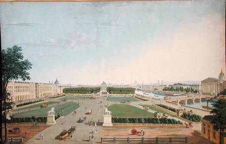View of the Place Louis XV and the Jardin des Tuileries à Henri Courvoisier-Voisin