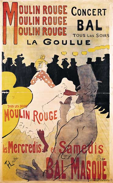 Poster advertising ''La Goulue'' at the Moulin Rouge à Henri de Toulouse-Lautrec