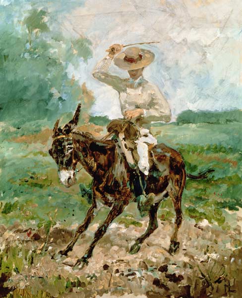 Raoul Tapie de Celeyran (1868-1937) on a Donkey à Henri de Toulouse-Lautrec