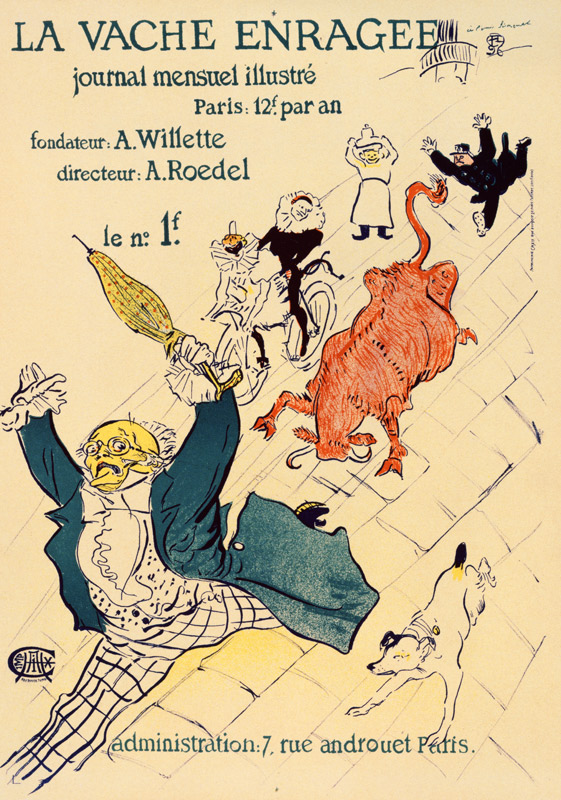 La Vache enragée  (Poster) à Henri de Toulouse-Lautrec